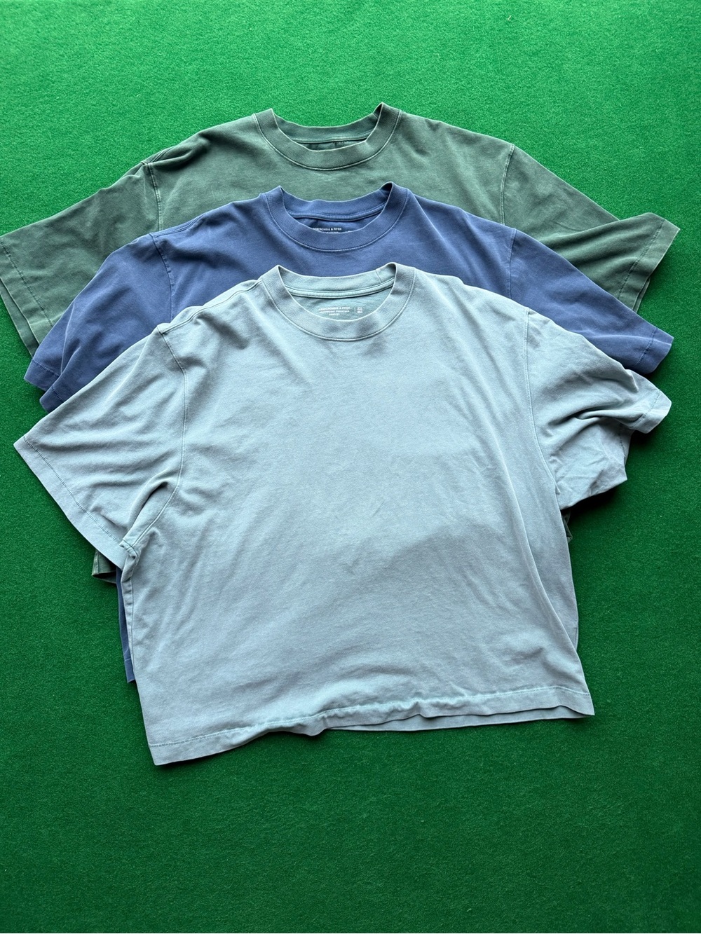 Men’s XXL Abercrombie Heavyweight Premium Essentials Cropped T Shirt Bundle